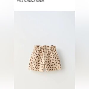 Zara Kids Toddler Girl Leopard Cheetah Shorts 1 1/2 Year 18 months